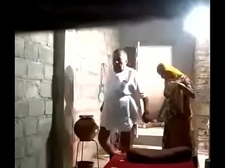 Indian old beggar shafting randi
