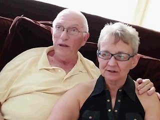 Grandma increased by grandpa connected with boy
